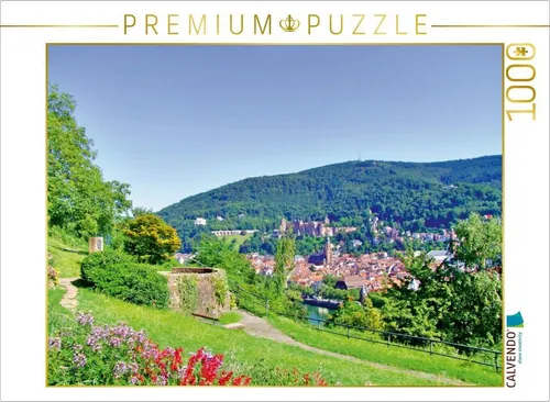 CALVENDO Puzzle CALVENDO Puzzle Heidelberg - Heiligenberg und Philosophenweg 1000 Teile Lege-Größe 64 x 48 cm Foto-Puzzle Bild von Claus Liepke, 1000 Puzzleteile