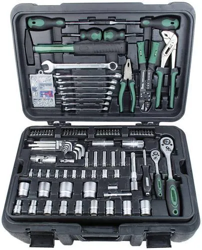 Brüder Mannesmann Fahrbarer Werkzeugkoffer 122-teilig - Werkzeug-Set mit 122 Teilen, mobil und praktisch für jeden Handwerker. Ideal für alle Reparatur- und Bauprojekte.