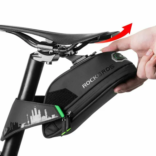ROCKBROS Wasserdicht Satteltasche C27 - Fahrradtasche für MTB, wasserbeständig und mit hoher Sichtbarkeit, ideal für sichere Aufbewahrung bei Radsportaktivitäten.
