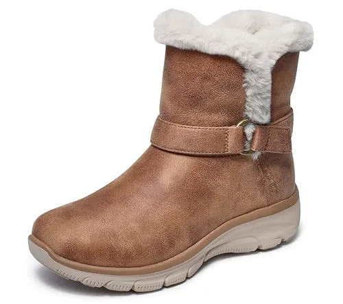 Skechers Easy Going Dreamers Move Braun CSNT EU 37 - Wanderschuhe mit warmem Futter, ideal für kalte Tage. Der lässige Mid-Cut-Schnitt sorgt für urbanen Chic und hohen Tragekomfort – einfach hineinschlüpfen und loslegen!
