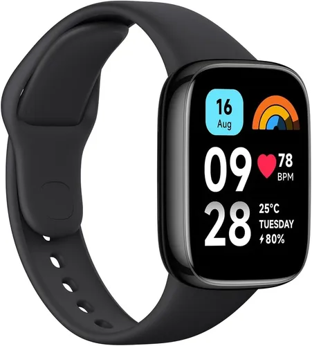 Xiaomi Smartwatch Redmi 3 Watch Active schwarz - 183 Farbdisplay, bis zu 12 Tage Akkulaufzeit, 5 ATM wasserdicht