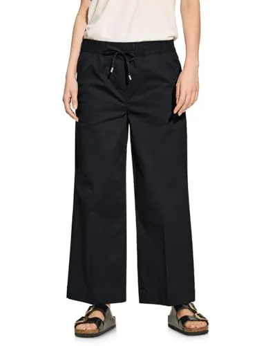CECIL Damen B377889 7/8 Hose im Loose Fit, Black, S / 26L