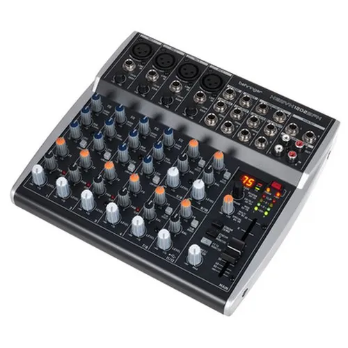 Behringer Xenyx 1202SFX - Studio- und Livemixer - Mischpulte mit 12 Kanälen, integriertem Effektor und hochwertigem Sound für professionelle Audioanwendungen in Studio und Live-Umgebungen.