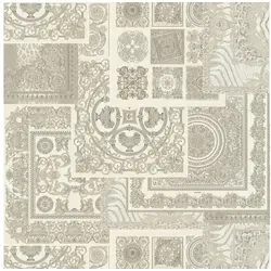 Profhome 370485-GU Barock Tapete Design schimmernd silber grau weiß 7,035 m2