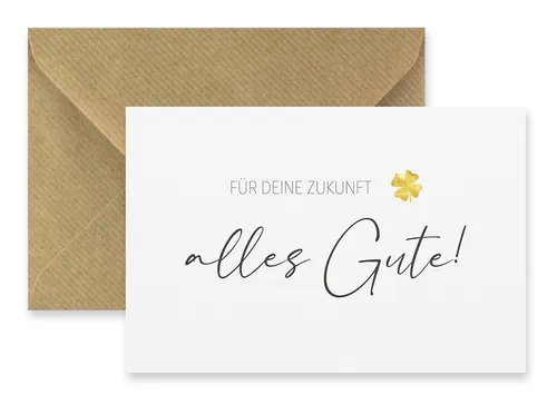 edle Grußkarte Abschied Karte Kollegin Pension Rente 10,5x14,8cm Klappkarte 1