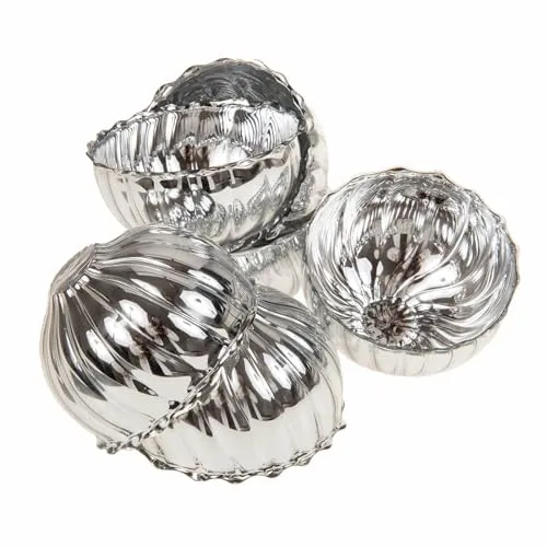 Schwimmschale 6x silber Teelichtschalen Schwimmglas Miniteich Teelicht Teichdeko