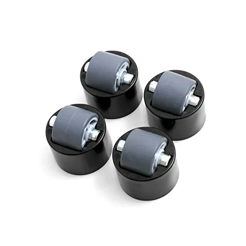 Design61 4x Stollenrollen Möbel Gleitrolle - Möbelzubehör mit weicher Lauffläche, ideal für empfindliche Böden, Tragkraft von 50 kg pro Rolle, sorgt für einfaches Bewegen von Möbeln ohne Kratzer.