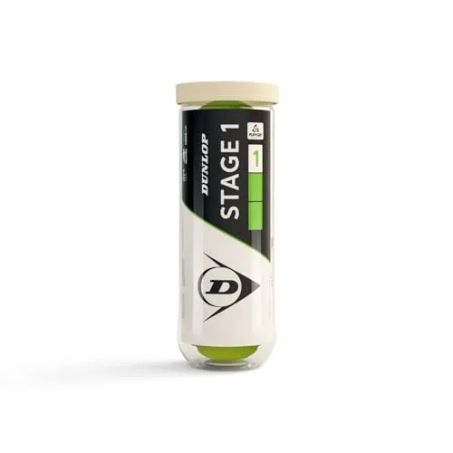 Dunlop Tennisball Stage 1 Grün - für Kinder und Anfänger auf dem Großfeld (3 Bälle)