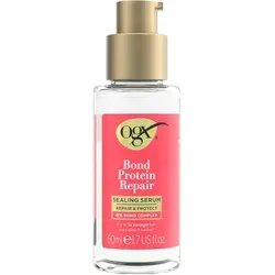 OGX Bond Protein Repair Serum für geschädigtes Haar, 50 ml - Revitalisierendes Serum für trockenes Haar mit Bond Repair Complex. Stärkt und glättet das Haar, sorgt für ein gesünderes Aussehen und bekämpft Frizz. Ideal für die nächtliche Pflege.