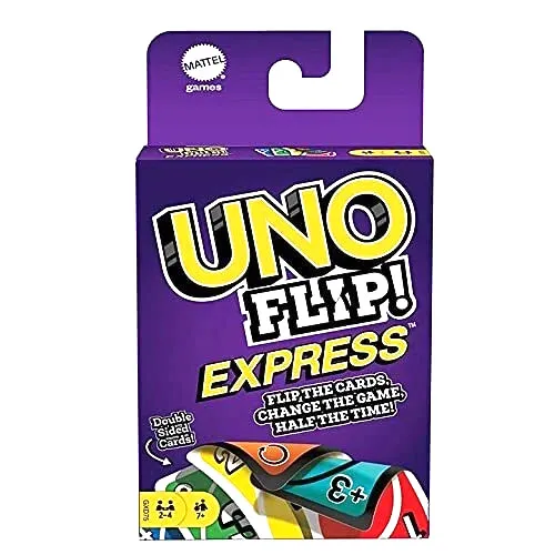 MATTEL - UNO FLIP!  EXPRESS - KARTENSPIEL - Spiel für 2 - 4  Spieler ab 7 Jahre