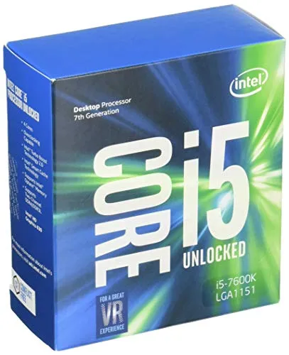 Intel Core i5-7600K Prozessor - Desktop-Prozessor der 7. Generation mit bis zu 4,20 GHz Turbo-Boost für hohe Leistung und Gaming-Optimierung.