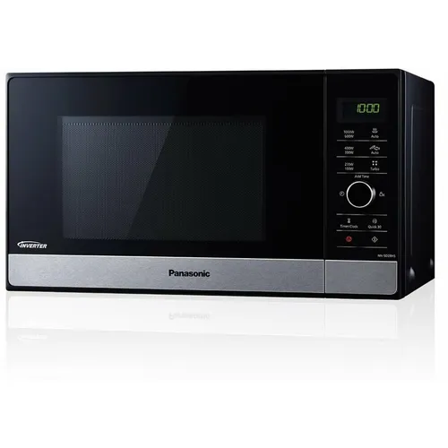 Mikrowelle Panasonic NNSD28HS - 1000 W, 23 L Kapazität, elegante schwarze Edelstahl-Optik mit eingebauter Anzeige