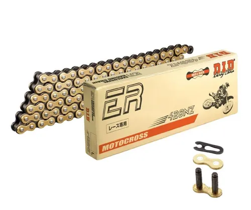 Kette DID 428 NZ 428X124 Super verstärkt Gold - Endantriebsriemen & -ketten, besonders verstärkt für hohe Belastungen und Langlebigkeit.