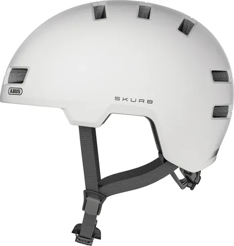 ABUS Skurb Fahrradhelm in Pearl White Größe L - Fahrradhelme für optimalen Schutz, leichtes Design und hervorragende Ventilation für komfortables Fahren.