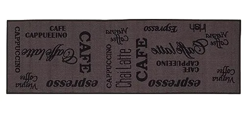 andiamo Küchenläufer Espresso Kurzflor Läufer Küchenteppich - Teppich Küche 57 x 120 cm braun