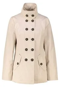 Fuchs Schmitt Langjacke Damen, Stein (19) - Casual Stil - Funktionsjacke aus 58% Baumwolle und 42% Polyester, ideal für einen lässigen Look. Mit Stehkragen und praktischer Knopfleiste für optimalen Tragekomfort.