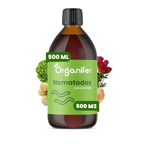 Nematoden-Konzentrat - 500 Ml Für 500 M2 - Produkt Für Gartenpflanzen - Konzentrat Für Gesunde Pflanzen - Gartenpflege - Hausgarten - Organifer