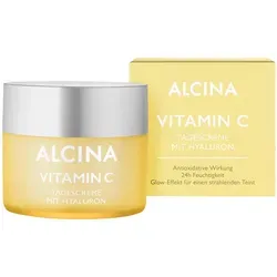 Alcina Vitamin C Tagescreme 50ml - Medizinische Körperpflege mit verkapseltem Vitamin C für antioxidativen Schutz, 24h Feuchtigkeit und einen strahlenden Glow-Effekt.