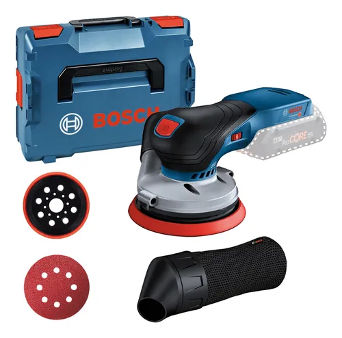 Bosch Professional 18V System Akku Exzenterschleifer GEX 18V-125 - Ergonomisch, inkl. Schleifteller 125mm, Staubbeutel und L-BOXX, bürstenloser Motor für lange Lebensdauer