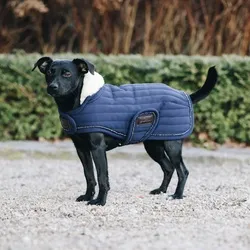 Kentucky Dogwear Hundedecke Dog Coat Pearls - Navy, M - Sonstiger Hundebedarf mit eleganter Perlenbestickung und künstlichem Fell für optimale Wärme und Komfort. Ideal für kühlere Tage, maschinenwaschbar und 100% tierfreundlich.