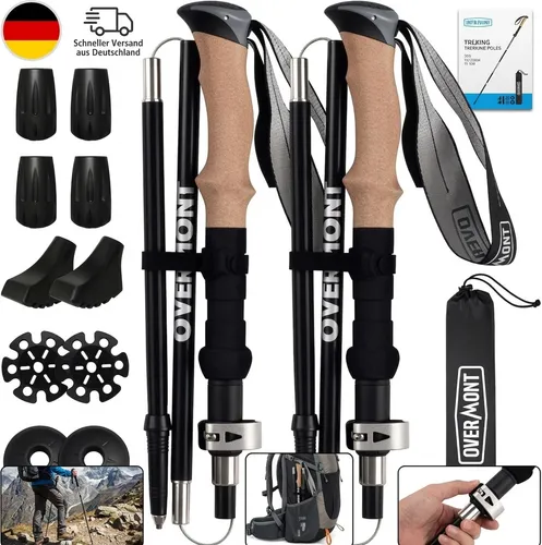 Leki Makalu FX Carbon AS - Wanderstöcke mit Antishock-Funktion, Dämpfungssystem DSS reduziert Aufprallkräfte und schont Gelenke. Der ergonomische Aergon Air Griff bietet optimalen Halt und Kontrolle beim Bergabgehen.