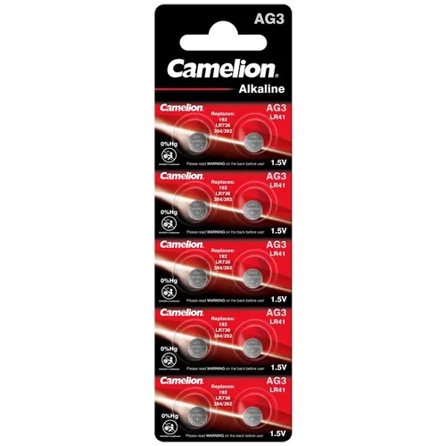 Camelion AG3 Knopfzelle - 10 St. - Leistungsstarke Alkaline-Batterien für Uhren und Taschenlampen. Langanhaltend und mit hoher Kapazität, ideal für den täglichen Einsatz.