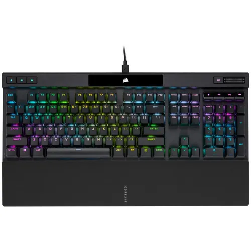 CORSAIR K70 RGB PRO - Mechanische Gaming-Tastatur mit Cherry MX Speed - Gaming Tastaturen mit Aluminium-Rahmen und RGB-Hintergrundbeleuchtung, ausgestattet mit CORSAIR AXON Technologie für blitzschnelle Reaktionszeiten und anpassbare Makros.