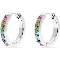 FAVS Paar Creolen Damen-Creolen aus Edelstahl mit Zirkonia - Elegante Creolen aus hochwertigem Edelstahl mit 14 funkelnden Zirkonia, ideal als Geschenk in einer ansprechenden Verpackung.