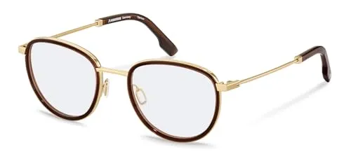 Rodenstock ROUNDED Titan Brillen in Dark Brown, Gold für Herren, Brille mit Sehstärke, optional mit Sonnenbrillen tönung oder Blaulichtfilter (Modell R8034)