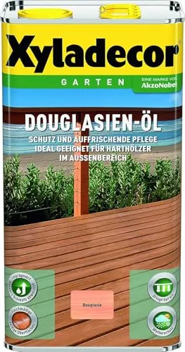 Xyladecor Douglasien-Öl 2,5 l - Hochwertiges Außen Holzöl für Terrasse und Garten - Holzöle, ideal für die Instandhaltung und Auffrischung von Holz im Außenbereich, mit UV-Schutz und tief eindringender Formel für langanhaltenden Schutz und seidenmatten Glanz.
