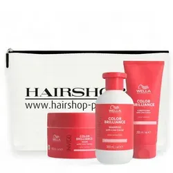 Wella Professionals Invigo Color Brilliance Geschenkset - Haarpflege Set für Damen mit Farbschutz, ideal für lebendige Farben und geschmeidiges Haar. Enthält Shampoo, Conditioner und Öl – perfekt als Geschenk!