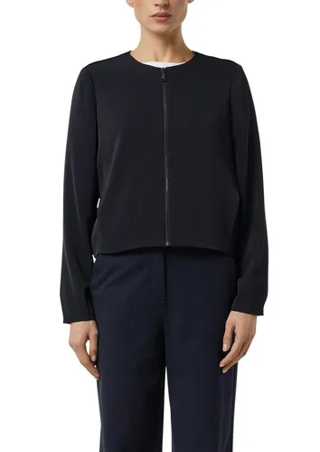 Comma Fließender Blouson mit Eingrifftaschen - Stylisher Boxy Blouson mit Reißverschluss und langen Ärmeln. Leichtes Futter und modische Eingrifftaschen für einen femininen Look in kurzer Länge.