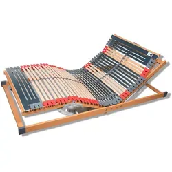 FMP Matratzenmanufaktur 7 Zonen Lattenrost Rhodos® EL - Lattenrost 100x200 cm, elektrisch verstellbar mit Notabsenkung, ideal für individuellen Komfort und Unterstützung beim Aufstehen. TÜV zertifiziert und Made in Germany.