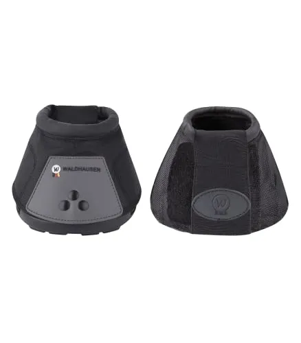 Waldhausen Hufschuh schwarz, Größe 8 - Hufschuh für empfindliche Pferdehufe, bietet perfekten Halt und Schutz durch doppelten Klettverschluss und weiche Polsterung. Ideal für Ausritte und intensives Training.