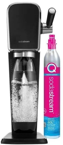 SodaStream Art black Wassersprudler - Schwarz, elegantes Design mit einstellbarer Karbonisierungsintensität und umweltfreundlicher Nutzung