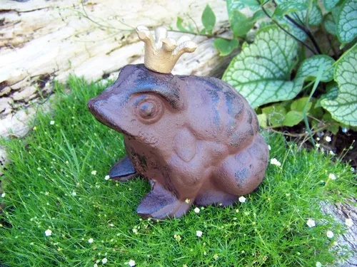 Froschkönig Türstopper Gusseisen NEU Gartenfigur Gartendeko Landhausstil