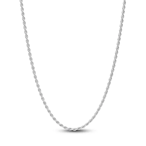 PANDORA Moments Kordelketten-Halskette aus Sterling Silber, 70 cm - Elegante Kordelketten-Halskette aus hochwertigem Sterling Silber, ideal zur Kombination mit Moments Charms. Anpassbarer Schiebeverschluss für individuellen Tragekomfort und stilvolle Akzente im Alltag.