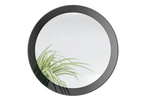 Vladon Wandspiegel Globe 50 – Runder Spiegel in Schwarz Hochglanz (50 cm Durchmesser) - Der dekorative Globe Wandspiegel mit 50 cm Durchmesser ist ein stilvolles Highlight für Flur und Wohnzimmer. Hergestellt aus robustem MDF und Floatglas, lässt er sich leicht montieren und passt perfekt zu jeder Einrichtung.