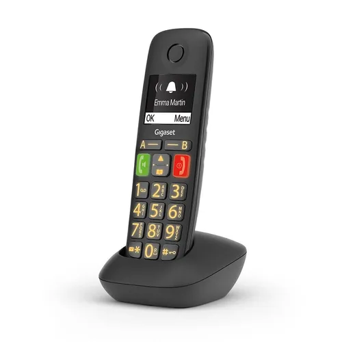 Gigaset E290HX - DECT-Mobilteil mit Ladeschale, schnurloses Senioren-Telefon mit großen Tasten und hörgerätekompatibel