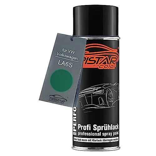 TRISTARcolor Autolack Spraydose für VW/Volkswagen LA6S Science Green Metallic/Sciencegrün Metallic Basislack Sprühdose 400ml
