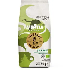 Lavazza Kaffee Tierra for Planet Organic, BIO, ganze Bohnen, 1kg - Bio-Kaffee mit 100% Arabica-Bohnen, mildem Geschmack und fruchtig floralem Aroma. Ideal für umweltbewusste Kaffeeliebhaber.
