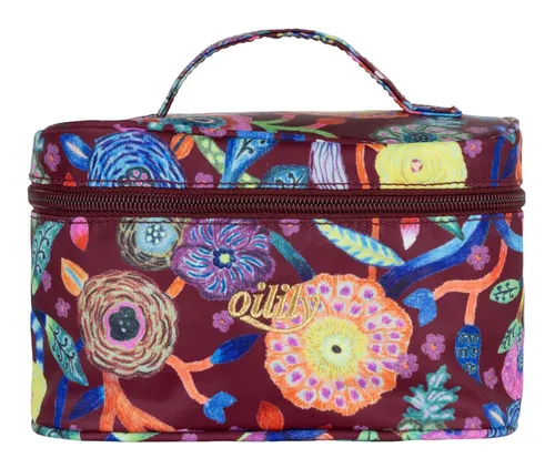 Oilily Cila Beauty Case Kosmetiktasche Tawny Port - Stilvolle Kosmetiktasche in buntem Design, aus 100% Polyester gefertigt. Ideal für die Aufbewahrung Ihrer Beauty-Produkte und perfekt für unterwegs.