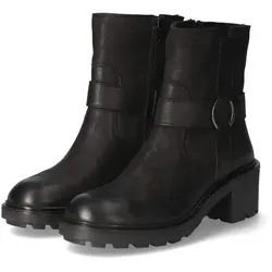 BULLBOXER 6RF0091402 Damen Boots aus Leder in Schwarz - Gr. 39 - Stylische Damen Boots aus atmungsaktivem Echtleder mit gepolstertem Fußbett und praktischem Reißverschluss für hohen Tragekomfort und vielseitige Kombinationen.