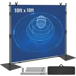 VEVOR Professioneller Fotohintergrund 3048 x 3048 mm - Fotostudio Zubehör mit verstellbarem Hintergrund für kreative Freiheit. Ideal für Hochzeiten und Partys, stabil und leicht aufzubauen.