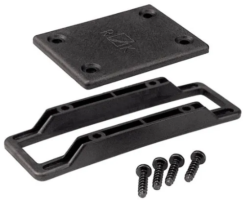KLICKfix 0845H Kupplung für Körbe und Boxen, schwarz - Fahrradtaschen Adapter für GTA System, ermöglicht einfache Montage von Körben und Boxen mit stabilen Böden – maximale Tragkraft 8 kg.