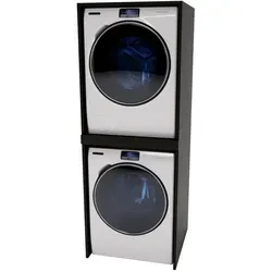 CraftPAK Waschmaschinenumbauschrank - Moderner Waschmaschinenschrank in Schwarz - Bad-Hochschränke mit 66 cm Tiefe, ideal für platzsparende Lösungen und einfache Selbstmontage. Erleben Sie modernen Stil und Funktionalität in Ihrem Badezimmer.
