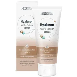 HYALURON SANFTE Bräune Körperpflege Creme 200 ml - Körperselbstbräuner für eine natürliche, sanfte Bräune ohne Sonnenbaden, mit feuchtigkeitsspendendem Hyaluron für geschmeidige Haut.