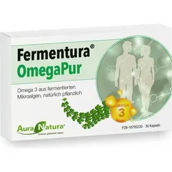 Fermentura® OmegaPur – Hochdosierte Omega 3 Kapseln - Veganes Omega 3 aus Algenöl: Nachhaltige, hochdosierte Kapseln mit DHA & EPA zur Unterstützung von Gehirnfunktion, Sehkraft und Herzgesundheit. 100% vegan und frei von Allergenen.