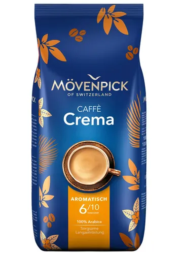 Mövenpick CAFFÈ CREMA Kaffee Mega-Sparpaket - Kaffeebohnen, 24x1000g für langanhaltenden Genuss und vollmundigen Geschmack, perfekt für Kaffee-Liebhaber.