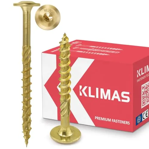 Tellerkopfschrauben Holzbauschrauben alle Größen Tellerkopf Torx Schrauben (100Stück 6x70mm TX30)